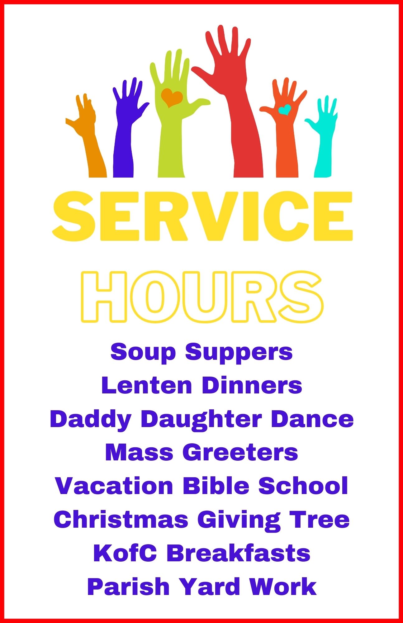 Service Hours – St. Jude Parish